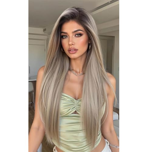 Women's Spring Fall Long Layered Natural Straight Silky Voluminous Daily