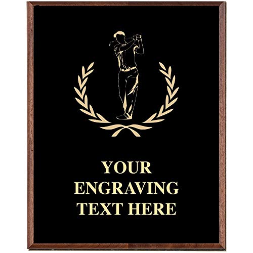 Crown Awards Golf Plaques, Custom Engraved Mens Golf Trophy Plaque Award, Great Customizable Golf Team Gift Prime