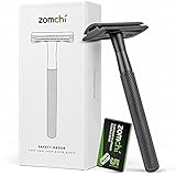 Rasierer für Männer oder Frauen, Rasierapparat mit 5 Klingen, passend für alle Rasierklingen mit doppelter Schneide,plastikfrei (schwarz)