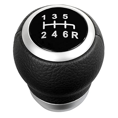 Shift Knob Aluminum & Leather 6MT - 2022 Subaru WRX & 2018-2022 Crosstrek 2 Tongze Manual Gear Shift Knob: 6 Speed PU Leather Shifter Knob Replacement for Subaru WRX/STI 2015-2022 Transmission Gear Shift Lever Stick 35022VA000(Black)