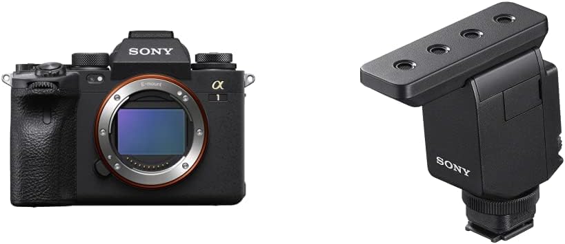 Sony Alpha 1 Full-Frame Interchangeable Lens Mirrorless Camera Digital MI Shoe Shotgun Microphone with Beamforming Technology for Three switchable directivities - ECM-B10