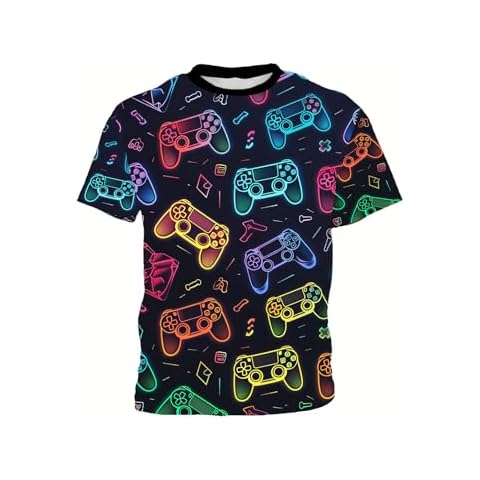 CHAOS MONKEY Kids Game Graphic T-Shirt 3D Digital Print Casual Short Sleeve Shirt Summer Tee for Boys and Girls Purple Cover