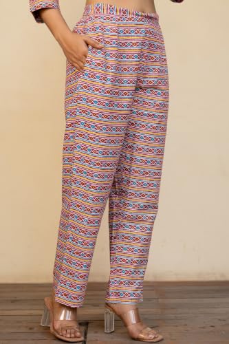 Image of MIRCHI FASHION Pure Cotton Women Straight Batik Printed Kurti Set with Dupatta and Pant