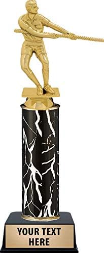 Crown Awards Tug of War Trophies, Personalized Black Lightning Tug of War Trophy, Custom Engraving Included Prime