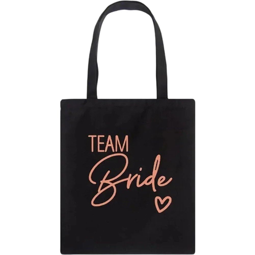 Ppmter Bride Tote Bag, Canvas Bride Handbag Shoulder Bag Bridal Shower Gifts for Wedding Engagement Party Honeymoon Travel