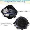 TAHAVICE Strandtasche Damen mit Reißverschluss, Große Strandtasche xxl Familie, Badetasche Damen Wasserdicht, Beach Bag Tote Bag für Strand Reisen Pool Fitnessstudio #4