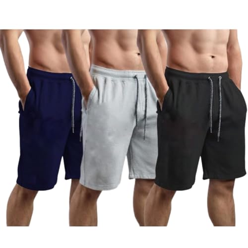 Image of boffi ... 100% Cotton CASUEL Men's Sporty All USE Shorts,Comfort,Sporty,Running,Yoga 3 Colour Pack of 3