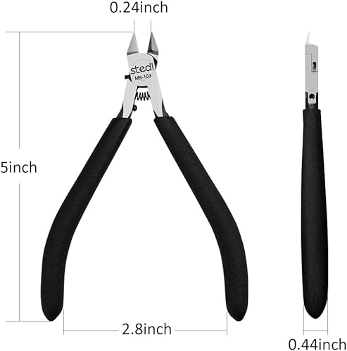 Miniatura 3 de stedi 5-inch Model Nippers, with Ultra-thin Single-edge and Blade Case Plastic Model Tools for Gundam Repairing Plastic Model and Fixing, Black