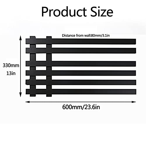 Toallero eléctrico de pared con 6 barras calefactoras e interruptor estanco 7