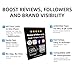 Review Stand for Google with Social Media Sign – Multi-Link Review & Follow us on Instagram, Facebook & More, Reusable NFC Tap or QR Scan – No App, No Fees – Easy Setup, Works with All Smartphones