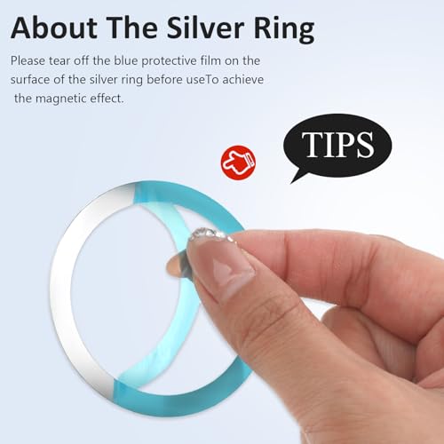 JJUNW 10 Stück Metallringe mit Aufkleber, Selbstklebend Magnetring Handy Magnet Handy Kompatibel mit magnetischem Ladegerät, Ring Metallplatte für Kfz Auto Handyhalterung Magnetische Handyhalter