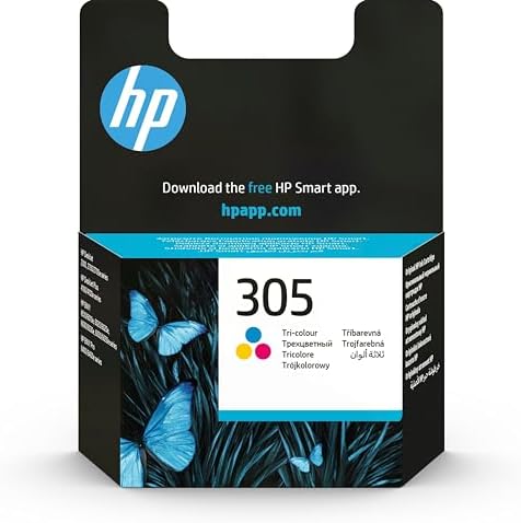 HP 305 Cartouche d'Encre Trois Couleurs Cyan/Magenta/Jaune Authen...