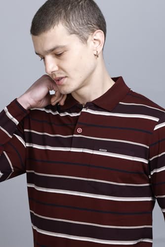 Image of Full Sleeve Polo T Shirt for Men Cotton with Pocket and Collar - Regular Fit Tshirt