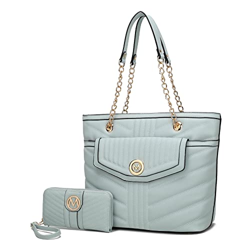 Image of MKF Collection Women Tote Bags Wristlet Wallet Large Designer Handbag Shoulder Bag Top-handle Big Satchel Hobo 2pcs Purse Set