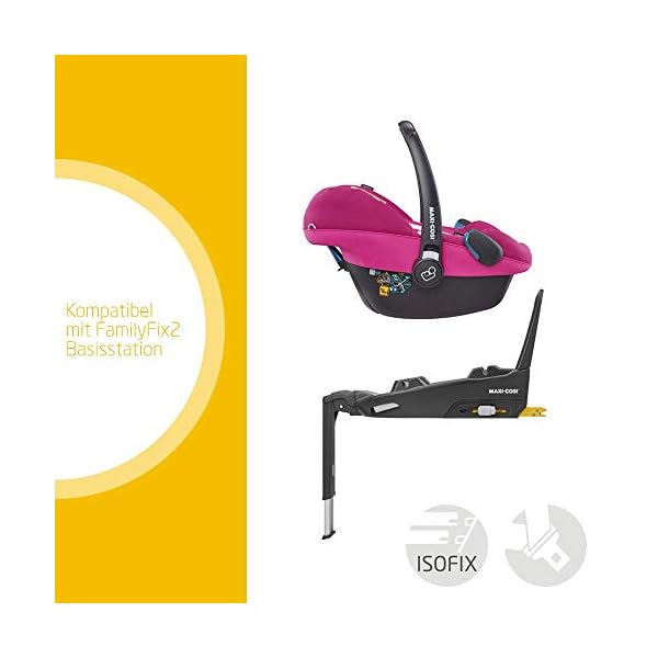 Maxi-Cosi Pebble Plus i-Size Babyschale, Gruppe 0+ Autositz für Babys, inkl. Sitzverkleinerer, nutzbar ab der Geburt bis… – Bild 3