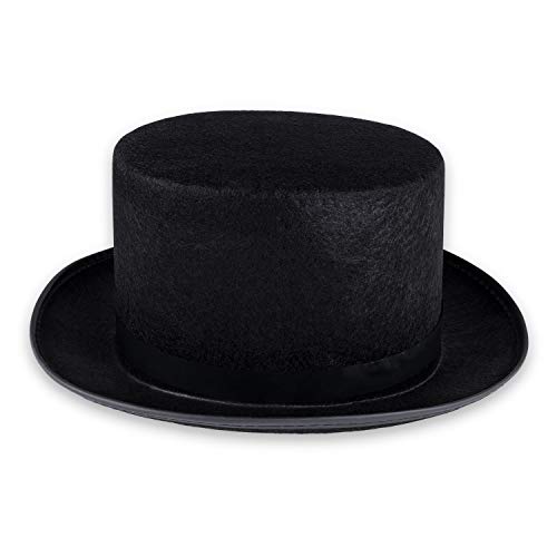 Deluxe Black Magician Butler Formal Costume Top Hat