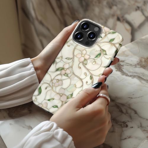 Esdot Cute Case for iPhone 16 Pro Max,Compatible with Magsafe,Trendy Floral - image 2