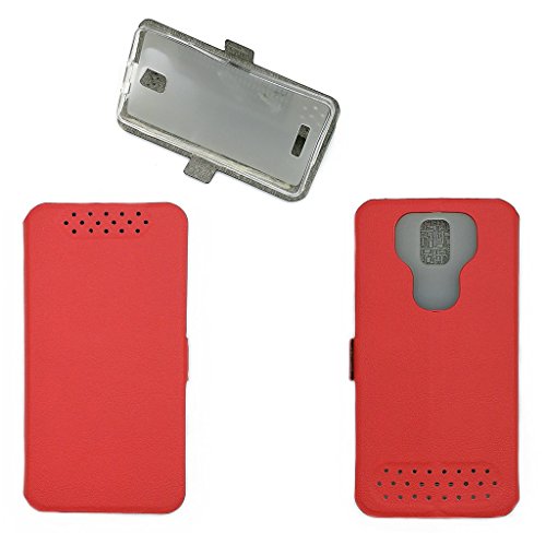 QiongniAN Coque pour Alcatel One Touch Pop Star 4G 5070X 5070D Coque Housse Etui Cover Red