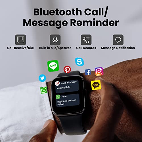 C21 Alexa Smart Watch(Calls/Bluetooth/Email) For Men Women, Sleep Heart Rate Blood Oxygen Monitor For Android & Iphone Smartwatches, 60+ Sport Modes, Ip68 Waterproof 1.69' Touch Screen Fitness Tracker #TOP1