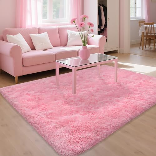 Tapete rosa suave 121x91 cm para dormitorio miniatura 1
