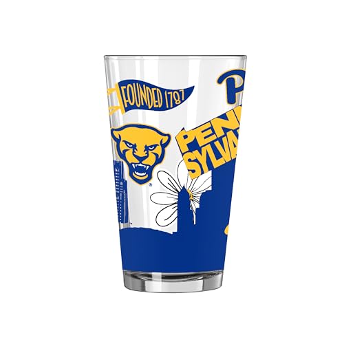 Image of Logo Brands NCAA 16 oz Pint Glass - Durable Glass With Bold Team Color- Chip-Resistant Rim Drinkware For Fans, Tailgates, Home Bars & Everyday Use