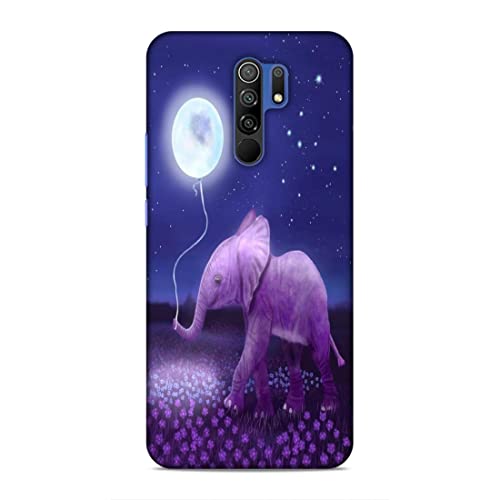 Image of Printed Mobile Back Hard Case Cover for Xiaomi Redmi 9 Prime /Xiaomi Poco M2 | Animal Love, Cute Baby Elephant, Moon Balloon, Night Love -2200
