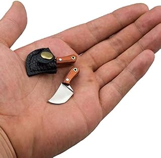 Baoqin EDC Multi-Function Keyring Small Pocket Knife Keychain Mini Butcher Knife Necklace Knife
