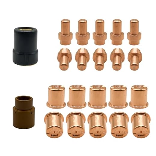 22Pcs CB50 Plasma Consumables Kit for Eastwood Versa-Cut 40 Cutter | Trafimet CB50, 10Pcs PR0016 Electrode, 10Pcs PD0088-12 Flat Nozzle, 1Pc PE0007 Swirl Ring, 1Pc PC0003 Shield Cap
