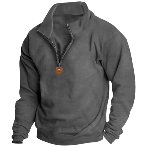 Sweat-shirt demi-zip polaire homme pour vos balades d'hiver