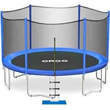 ORCC 1200LBS Weight Capacity Trampoline 16 15 14 12 10 8FT Outdoor Yard Trampolines for Kids Adults, Heavy-Duty Galvanized