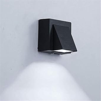 LED Wall Lamp Waterproof/Outdoor IP65 Waterproof Modern Wall Light Simple Black Single Head Spotlight Indoor Corridor Aisle Light White/Warm Light White Light