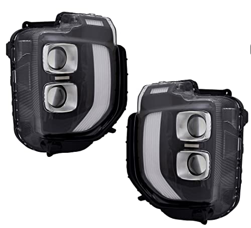 ALLIGATOR AUTO LIGHTS Headlight Assembly Set Compatible With Hyundai Palisade 2020 Essential, Preferred Halogen Headlamp Pair, With LED DRL, With Bulbs, CAPA Certified, Left & Right Sides