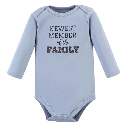 Image of Hudson Baby baby-boys Cotton Long-sleeve Bodysuits 5-pack