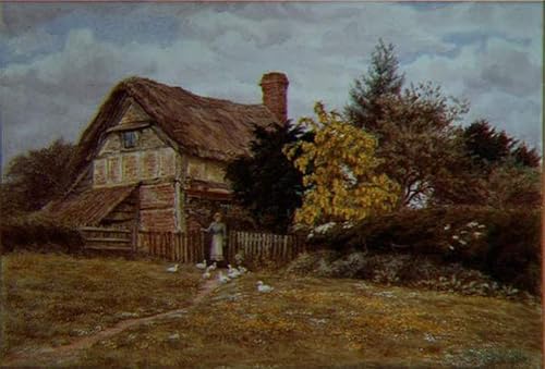 Lienzo Laburnum Cottage Helen Allingham cuadro decorativo vertical de 60x90cm para pared