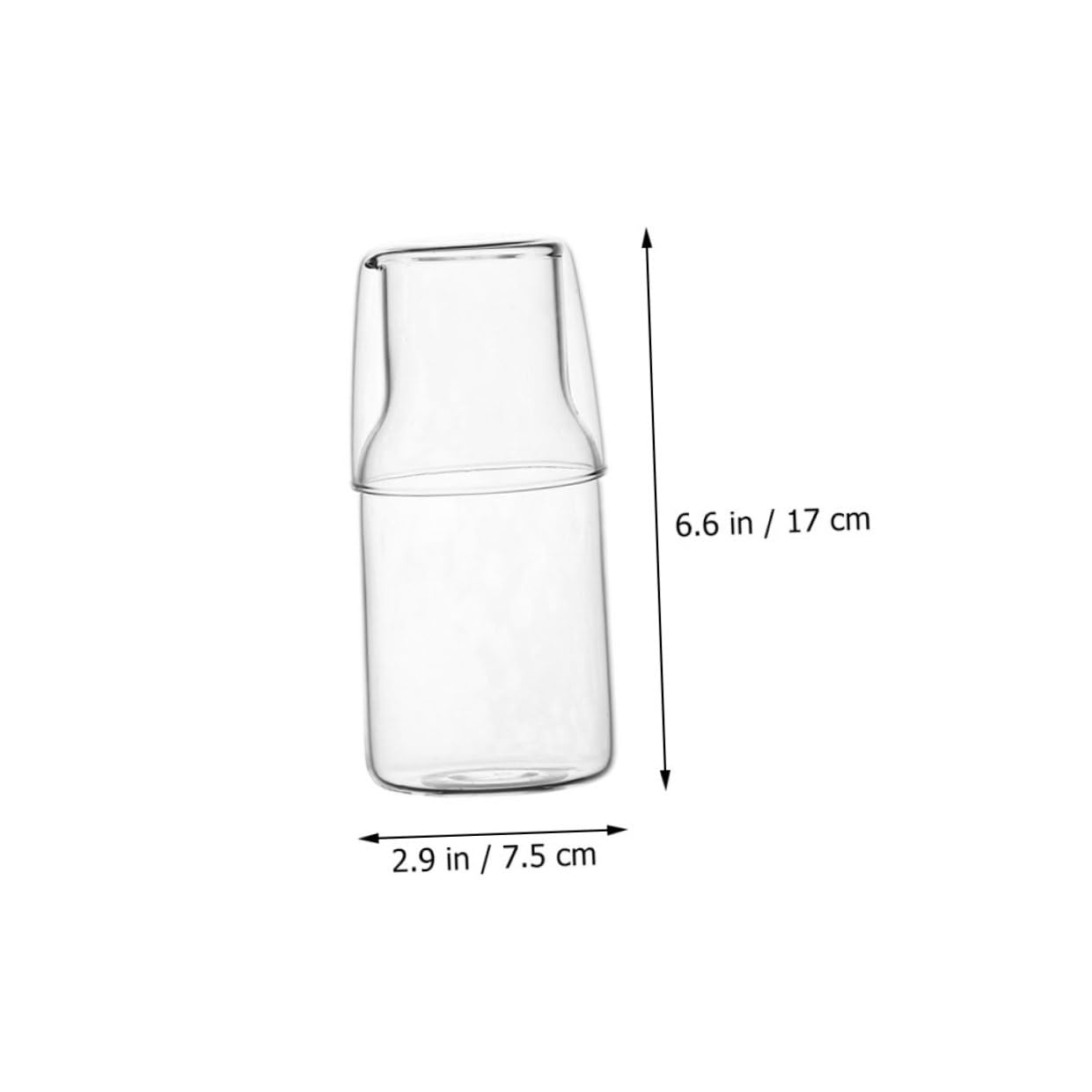 Hohopeti 2 Stück Glaskaraffe mit Großem Fassungsvermögen für Schlafzimmer und Wohnzimmer Langlebige Multifunktions Nachttischkaraffe aus Elegantem Glas
