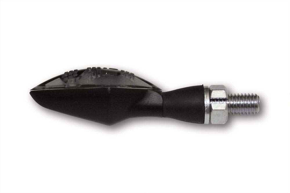 Highsider 203-284 LED-Blinker/Positionsleuchte PEN HEAD DOUBLE, schwarzes Metallgehäuse, getöntes Glas, Paar, E-geprüft.