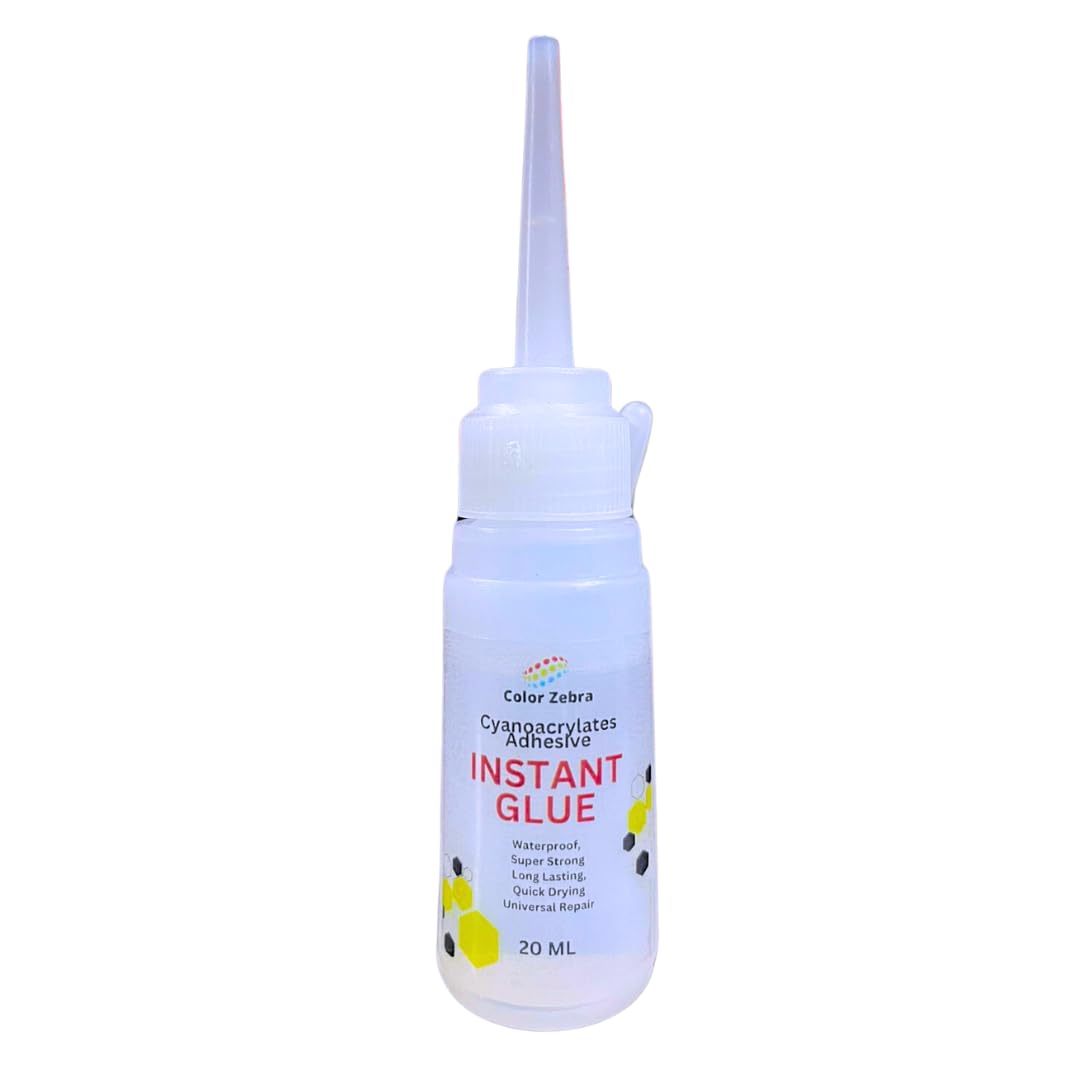 Color Zebra Instant Glue (Cyanoacrylate Adhesive) 20 ML Pack | General purpose instant adhesive For Super bonding of wood, paper, leather, Shoes, and fabric | For quick repairs | (B0CZDXPK7F) Amazon Price History, Amazon Price Tracker