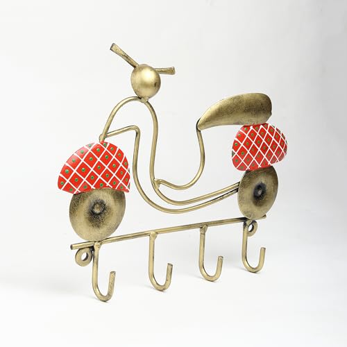 Image of Habere India-All the Cultures Fabricating India Keychain Stand | Keys Organizer | Key Hanger for Wall | Keychain Holder | Modern Key Holder for Wall (Pink)
