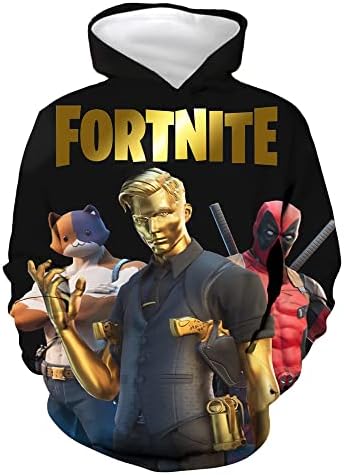 通用 Youth 3D Games Hoodies Graphic Hooded Sweatshirt Printed Pullover with Pocket for Boys Girls