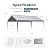 VIVOHOME 12x20ft Carport Replacement Canopy Cover, 180G Waterproof & UV Protected Tarp with 44 Elastic Buckles Suit for Garage Shelter, Frame is Not Included