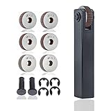 JFSM Lathe knurling Tools Single Wheel-Straight knurling Wheel-Pitch 0.5/1.0/2.0mm 7 pcs (Single Wheel Straight knurling Knife)