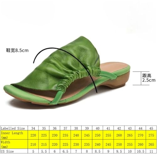 Women's Leather Hollow Flats - 2.5cm Peep Toe Summer Mary Jane Slippers2