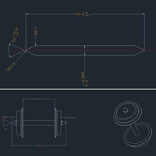Evemodel DC-Gleichstrom Radsatz Nadellager 36’’ Metallräder für Modellbahn Spur H0 (12 Stk.) Neu