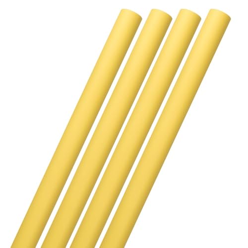 JAM Paper Gift Wrap - Matte Wrapping Paper - 100 Sq Ft Total - Matte Yellow - 4 Rolls/Pack