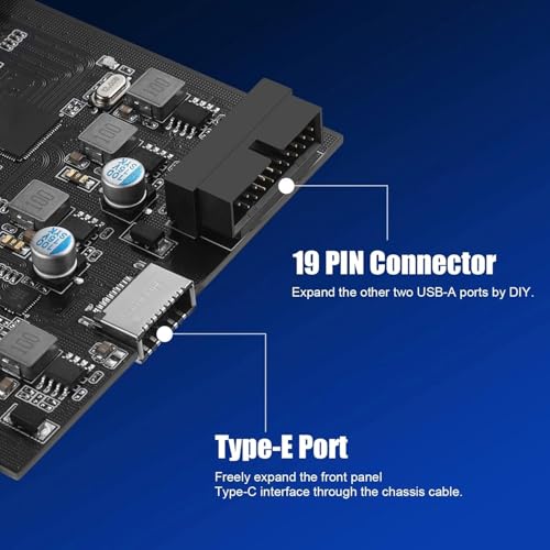 YIZITU PCIE USB Card 6 Port PCIE 2x USB C 2x USB A Expansion Card PCIE Controller 19 Pin Connector For Desktop PC Host Card - Image 8