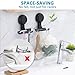 TAILI Suction Cup Razor Holder for Shower 2 Pack, Towel, Loofah, Shaver Holder for Shower Wall, Powerful Suction Cup Hooks for Inside Bathroom, Easy to Install and Reuse, Black