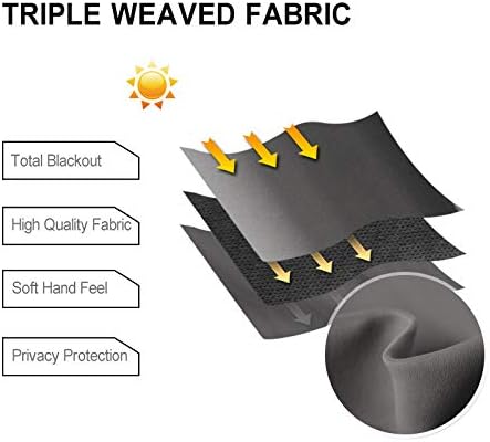 Miniatura 5 de DWCN Cortinas opacas para dormitorio, cortinas térmicas para oscurecer la habitación, cortinas para sala de estar, paneles de bloqueo de luz sólidos