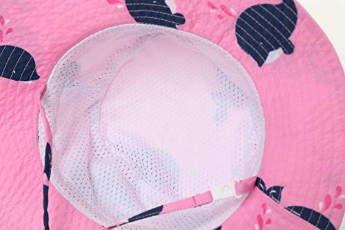 Image of Home Prefer UPF50+ Wide Brim Sun Hat Boys Girls Sun Protection Hat Zoo Beach Swim Safari Bucket Hat for Baby Toddler Kid