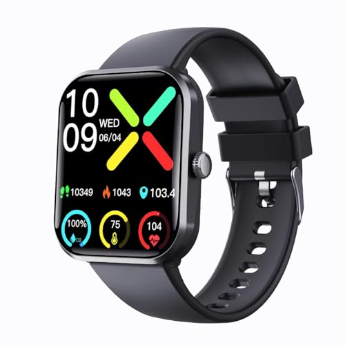 �X�}�[�g�E�H�b�` �ʘb�@�\�t�� �����\Smart Watch ����J�����[ 100+��މ^�����[�h ���N�Ǘ� �����ʌv Bluetooth5.3 Line�A�v���ʒm �V�C�\�� ���y/�J�������� �A���[�� 1.96�C���`���� 100+�핶���� IP68�h��