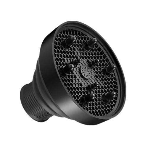 PracFlairy Collapsible Hair Dryer Diffuser Attachment, Diffuser Attachment for Most Hair Dryers, Fits Nozzles D-1.57-1.99 Inches in Diameter (Black)